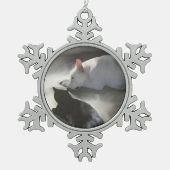 Pewter Snowflake Ornaments by PetOrnaments at Zazzle