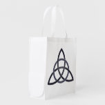 Pewter Trinity Knot Reusable Grocery Bag at Zazzle