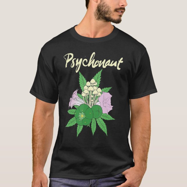 Peyote Cactus Mescaline Psychedelic Goa Entheogeni T-Shirt (Front)