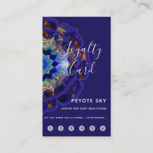 Peyote Sky Mandala Metaphysical Navy Loyalty Card