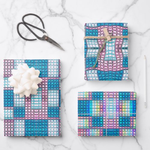 Peyote Stitch Mosaic Beading Tile Seamless Pattern Wrapping Paper Sheets