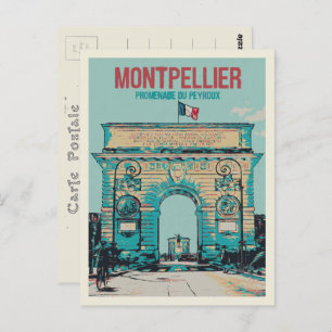 Peyroux promemade - Montpellier France Postcard