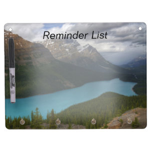Peyto Lake Rocky Mountains Reminder List Dry Erase Board With Keychain Holder