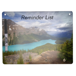 Peyto Lake Rocky Mountains Reminder List Dry Erase Board With Keychain Holder