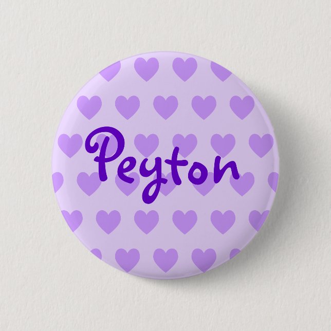Peyton in Purple Pinback Button (Front)