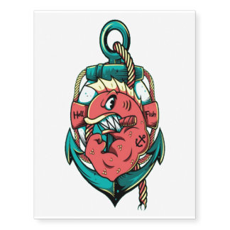 Pez Forzudo Vintage Temporary Tattoos