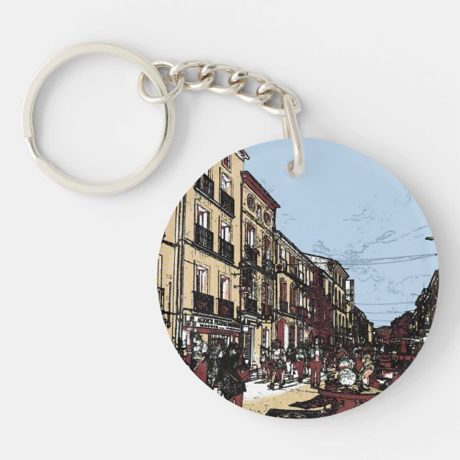 Pezenas France Antique Market Keychain (Front)