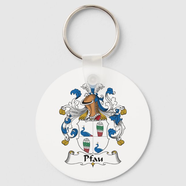 Pfau Family Crest Keychain (Front)