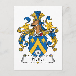 Pfeffer Family Crest Postcard