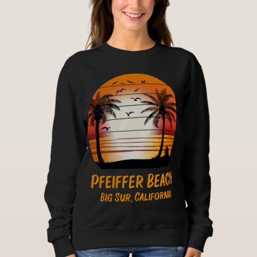Pfeiffer Beach Big Sur California Vintage Sunset Sweatshirt