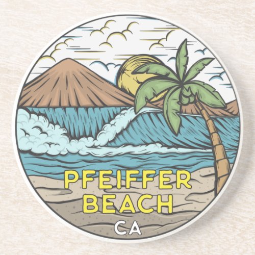 Pfeiffer Beach California Vintage Coaster