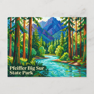 Pfeiffer Big Sur State Park California Postcard