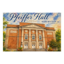 Pfeiffer Hall Theater Naperville Illinois souvenir