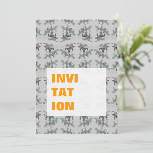 Pferde Muster liniert (Standing Front)