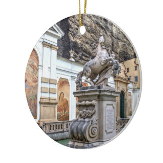 Pferdeschwemme Salzburg Austria Ceramic Ornament