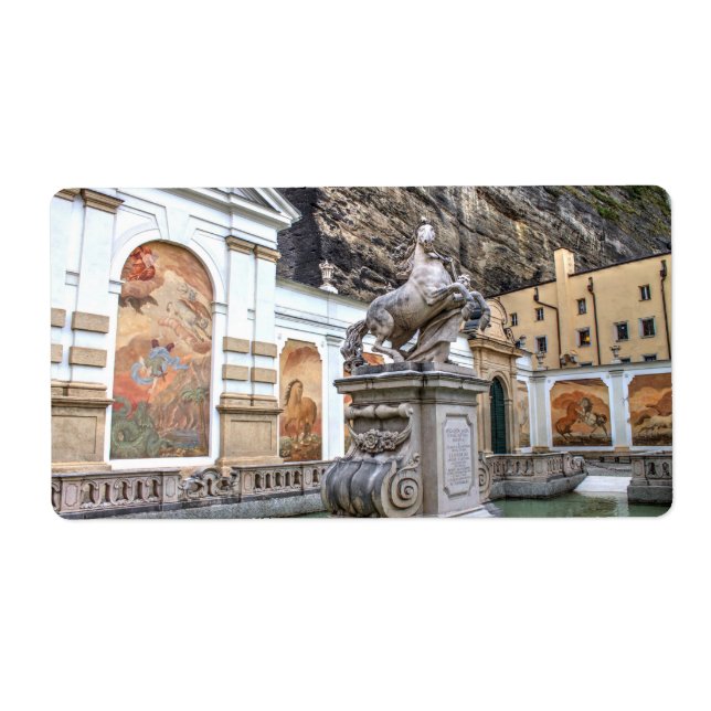 Pferdeschwemme Salzburg Austria Label (Front)