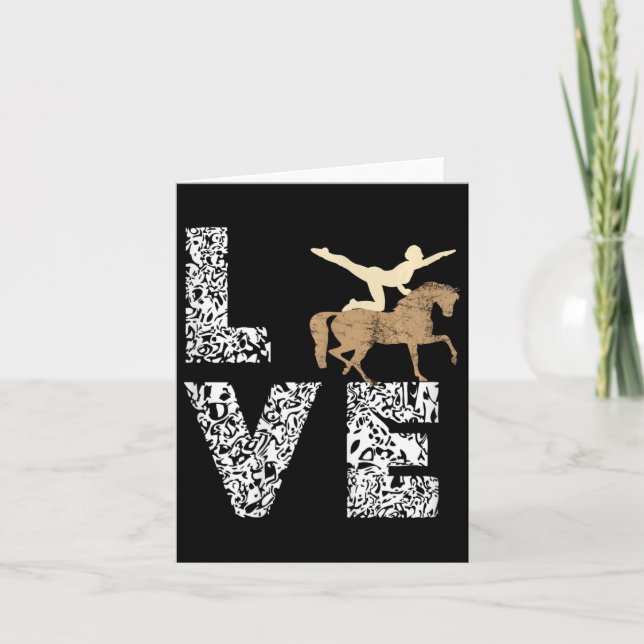 Pferdesport Reitsport Pferdenarr Vaulting Horses A Card (Front)