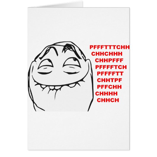 PFFTCH Laughing Rage Face Comic Meme Cards (Front)