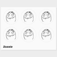  Funny Laughing Meme Face 6 Vinyl Sticker Car Decal (6 Black)