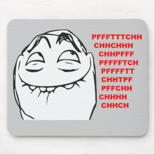 PFFTCH Laughing Rage Face Comic Meme Mouse Pad