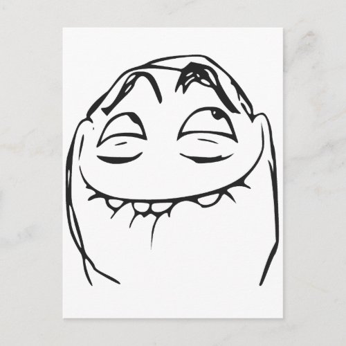 PFFTCH Laughing Rage Face Comic Meme Postcard