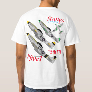 Pfive1 Stangs of Iwo Jima 15th FG T-Shirt