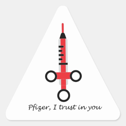 pfizer trust triangle sticker