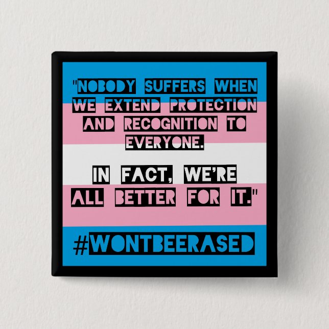 PFLAG OKC #WontBeErased Button (Front)