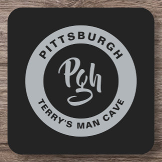 Pgh Sports Yinzer Custom Barware Drink Square Paper Coaster