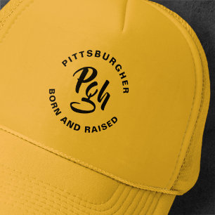 Pgh Steel City Burgh Born Vintage Trucker Hat