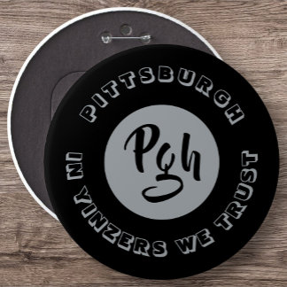 Pgh Yinzer Black Vintage Garment Snap Metal Button