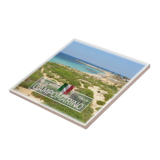 PGL007 CAMPOMARINO DI MARUGGIO, Apulia, Ceramic Tile (Side)