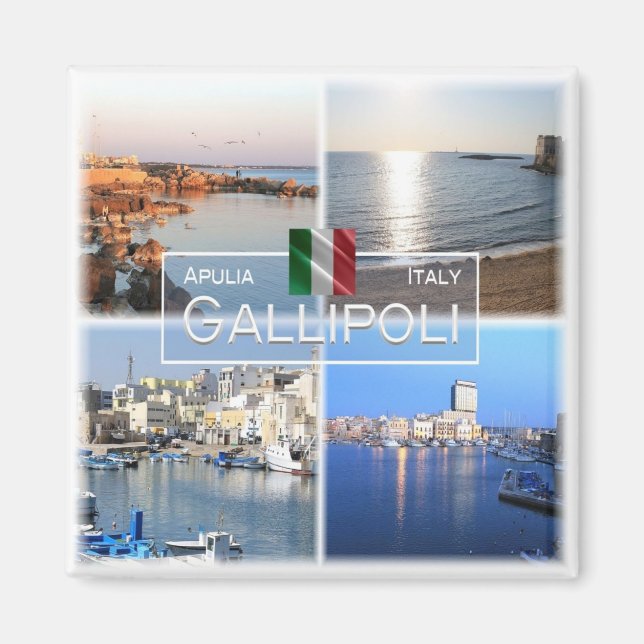 PGL018 GALLIPOLI, SALENTO, Apulia, Fridge Magnet (Front)