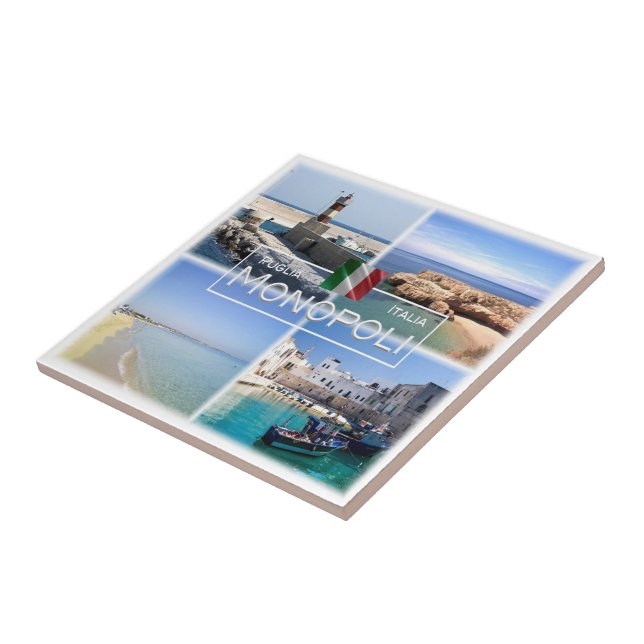PGL019 MONOPOLI, Apulia, Itay, Ceramic Tile (Side)