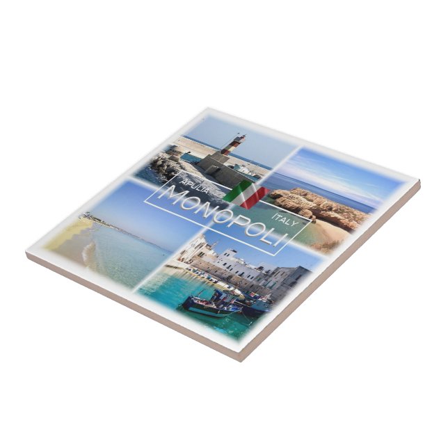 PGL020 MONOPOLI, Apulia, Italy, Ceramic Tile (Side)