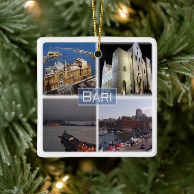 PGL023 BARI, Apulia, Italy, Europe, Ceramic Ornament (Tree)