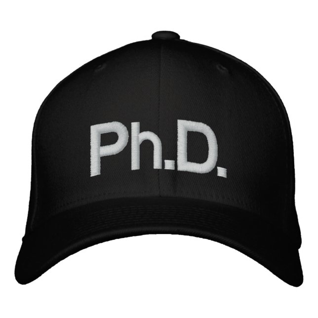 Ph.D. Embroidered Baseball Cap (Front)