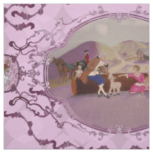 PH&D French Toile Fabric Raspberry Pink