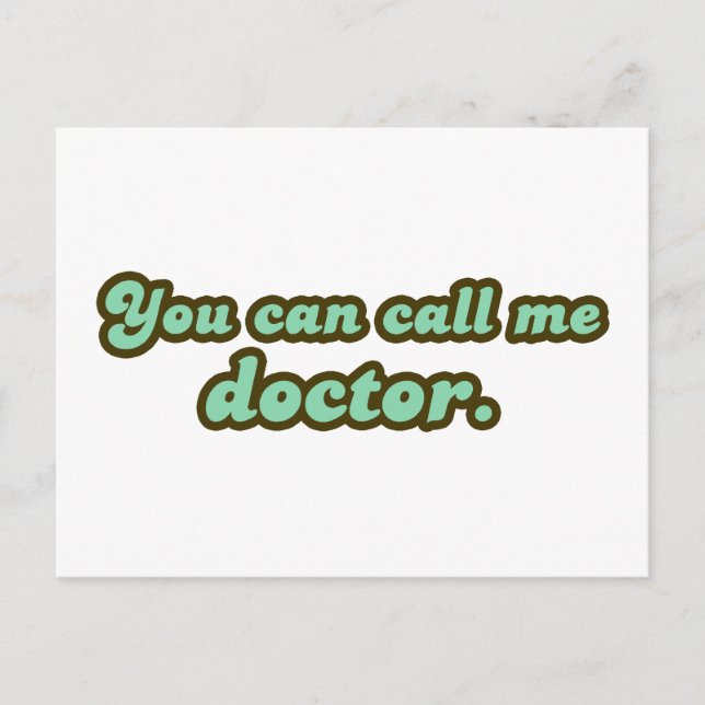 Ph.D. & Med School Graduation Gifts Announcement Postcard (Front)