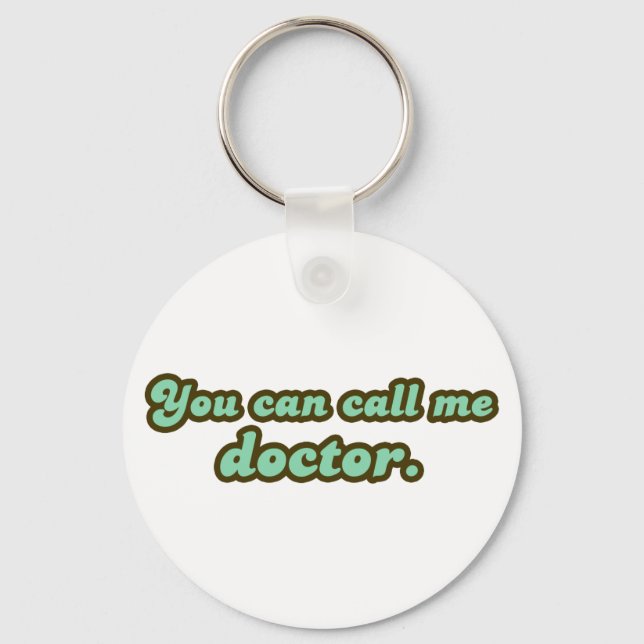 Ph.D. & Med School Graduation Gifts Keychain (Front)