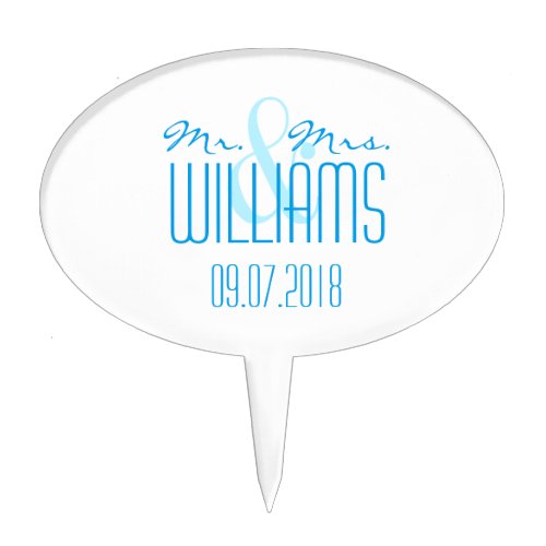 PH&D Wedding Cakepick Turquoise White 2