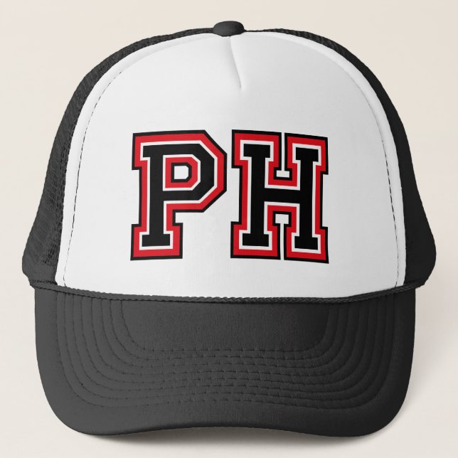 "PH" Monogram Trucker Hat (Front)