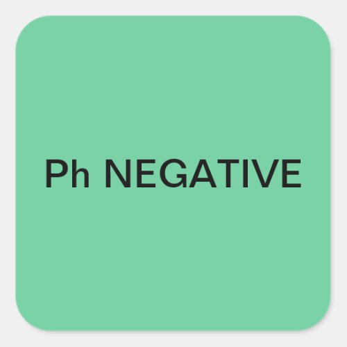 Ph Negative Medical Chart Labels