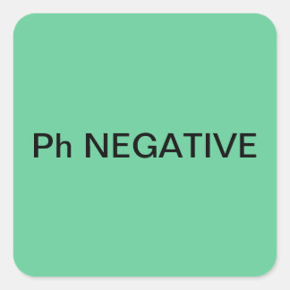 Ph Negative Medical Chart Labels
