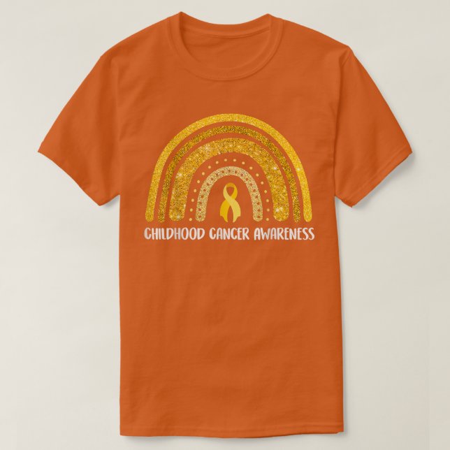 Ph Rainbow Ribbon Childhood Cancer Awareness Costu T-Shirt (Design Front)