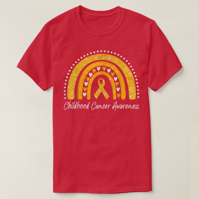 Ph Rainbow Ribbon Childhood Cancer Awareness Costu T-Shirt (Design Front)