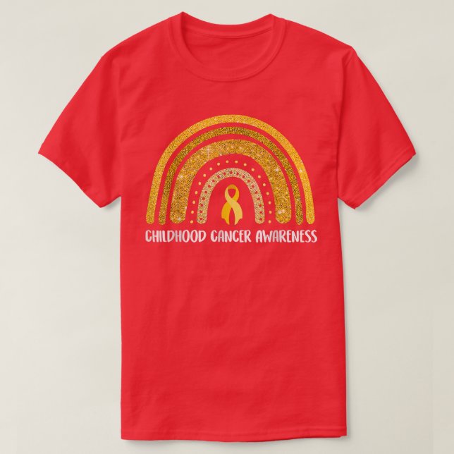 Ph Rainbow Ribbon Childhood Cancer Awareness Costu T-Shirt (Design Front)