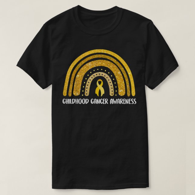 Ph Rainbow Ribbon Childhood Cancer Awareness Costu T-Shirt (Design Front)