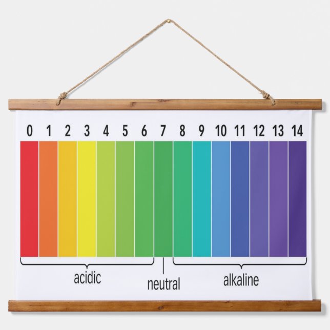 pH Scale Hanging Tapestry (Front)