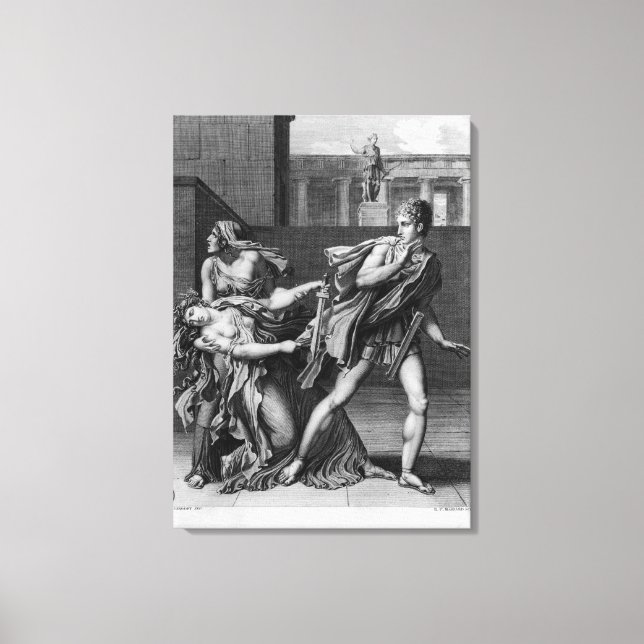 Phaedra, Oenone and Hippolytus Canvas Print (Front)